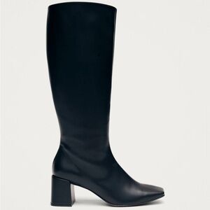 ALOHAS Black Vegan Leather Knee-High Boots